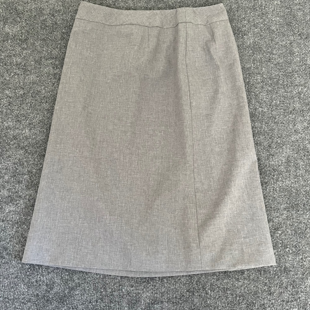 Pendleton Gray Wool Blend A-Line Skirt Size 6 Made in USA Heather Gray Slit